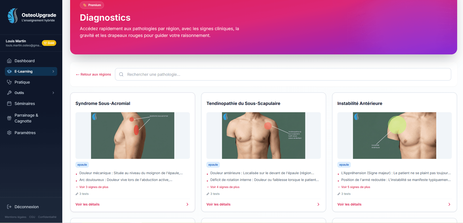 Apercu - Diagnostics & Pathologies